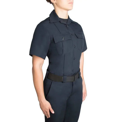Blauer Women'S Short Sleeve Zippered Polyester Shirt