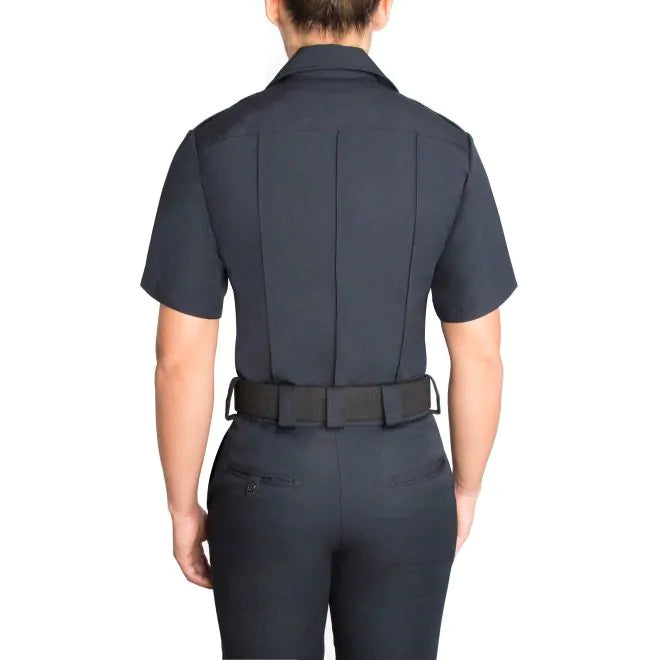 Blauer Women'S Short Sleeve Zippered Polyester Shirt