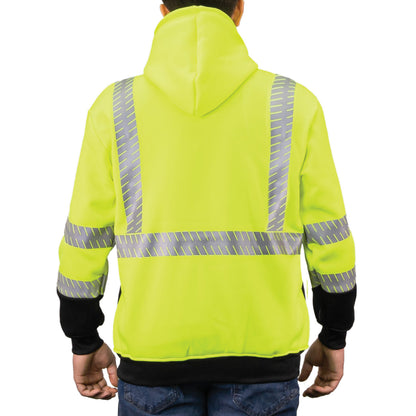 Game Sportswear The Hi-Vis Full Zip Hoodie With Segmented Reflective Tape
