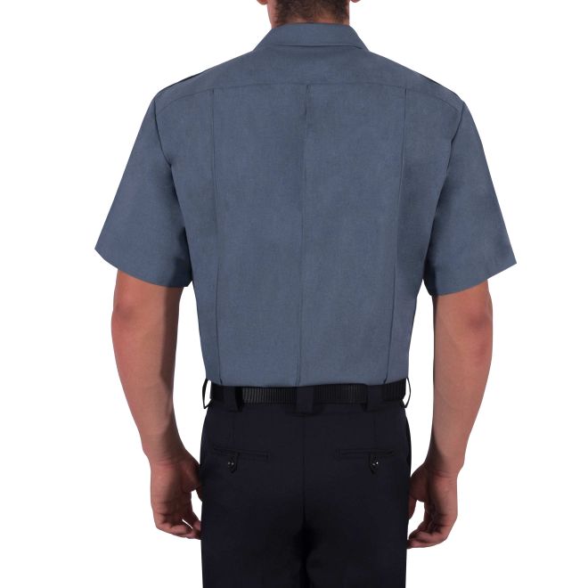 Blauer Short Sleeve Polyester Supershirt - French Blue Heather