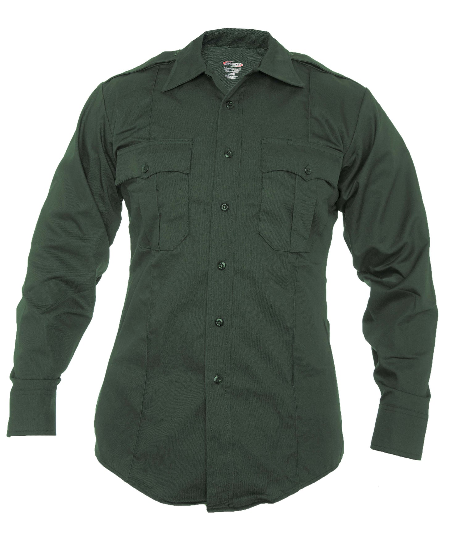 Elbeco TexTrop2 Zippered Men's Long Sleeve Polyester Shirt - Spruce Green
