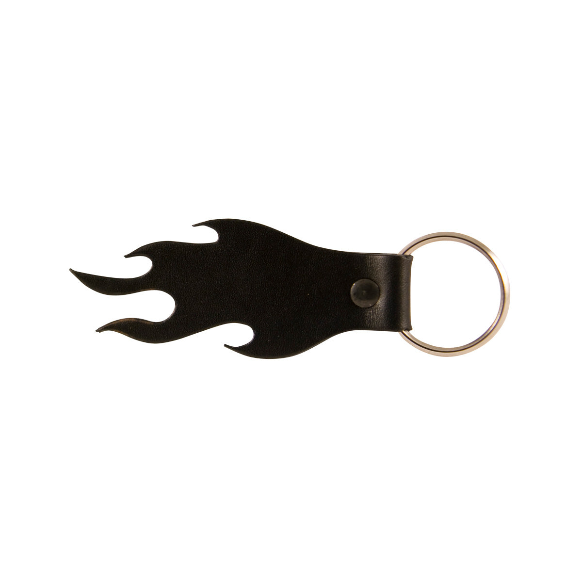 Boston Leather 9106 – Leather Flame Zipper Pull, Key Fob