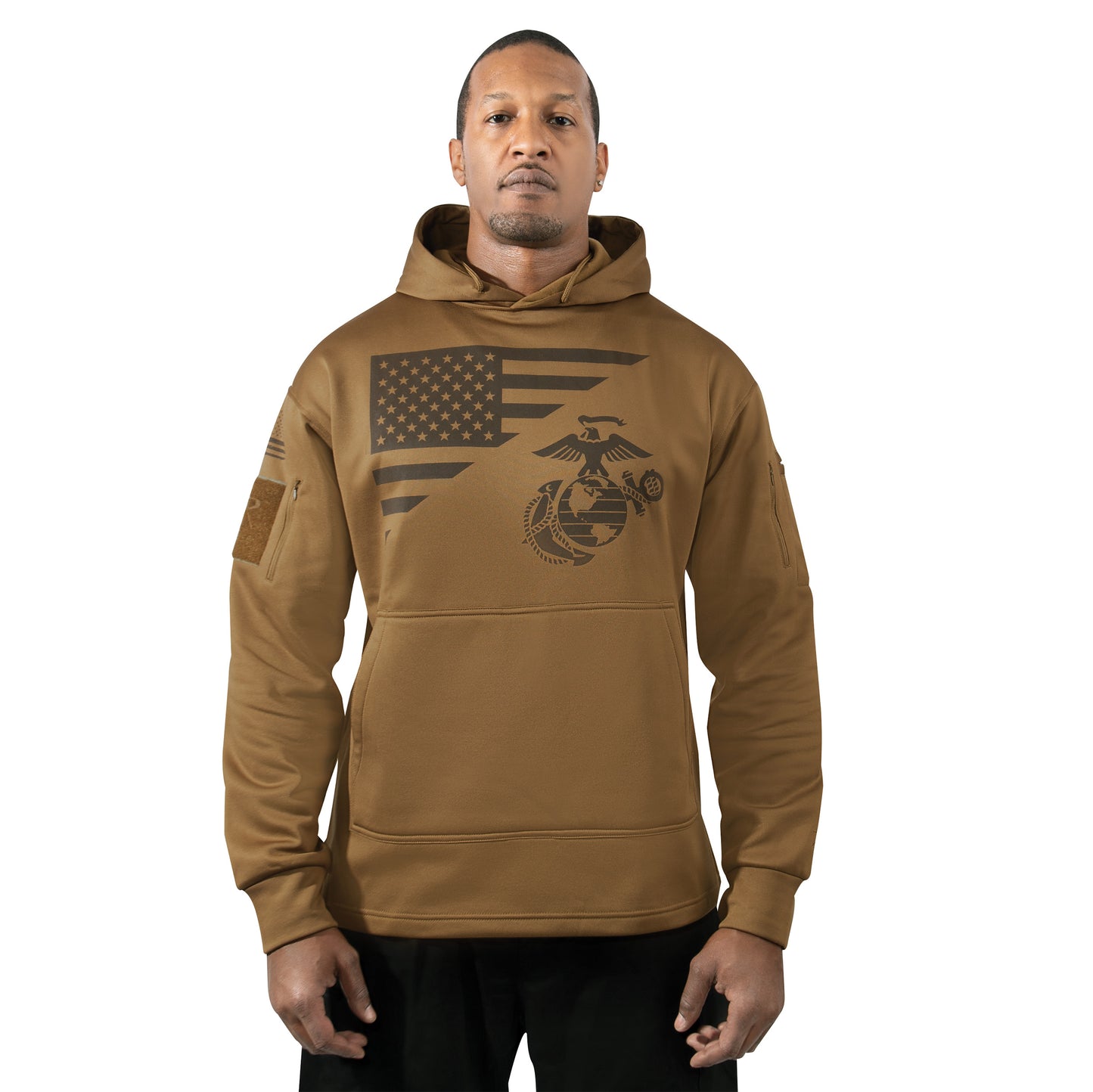 Rothco US Flag / USMC Eagle, Globe, & Anchor Concealed Carry Hoodie
