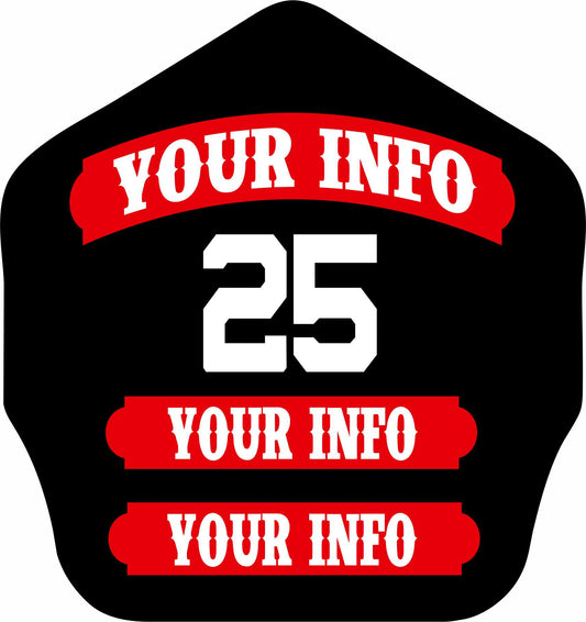 Shields Key Chain 3 Panel 2 On Bottom With Center Number