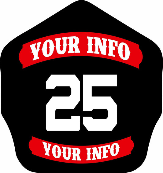 Shields Key Chain 2 Panel Both Curved Center Number