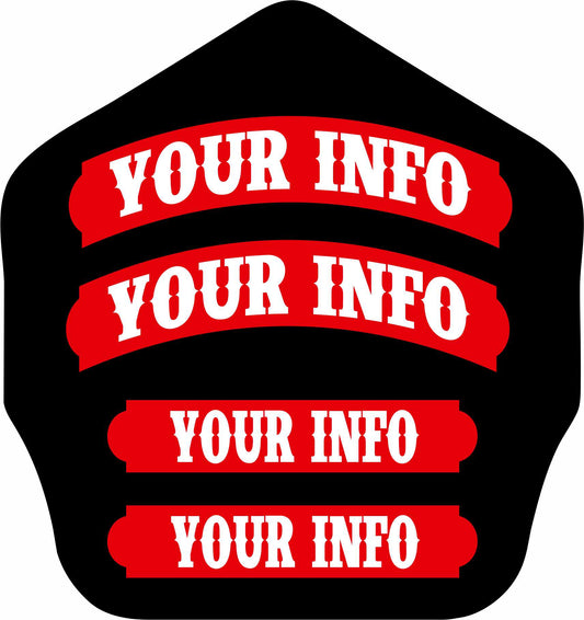 Shields Key Chain 4 Panel 2 Curved 2 Straight