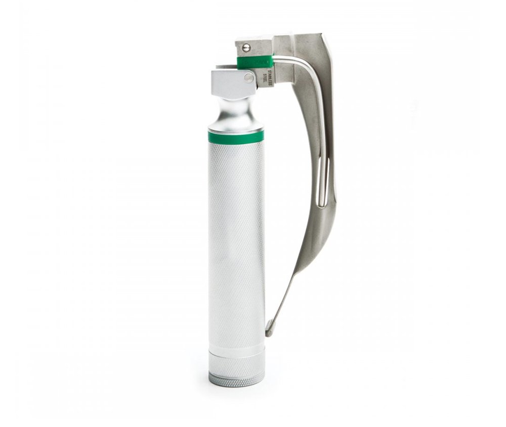 ADC Satin™ Fiberoptic Laryngoscope Handle, Stubby, Knurled Finish