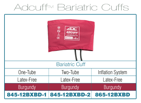 ADC Bariatric Adcuff™ Bariatric Sphyg Cuff - Inflation System, Latex Free