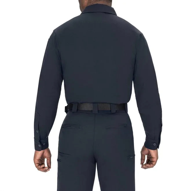 Blauer LONG SLEEVE BICOMPONENT POLO SHIRT - Dark Navy