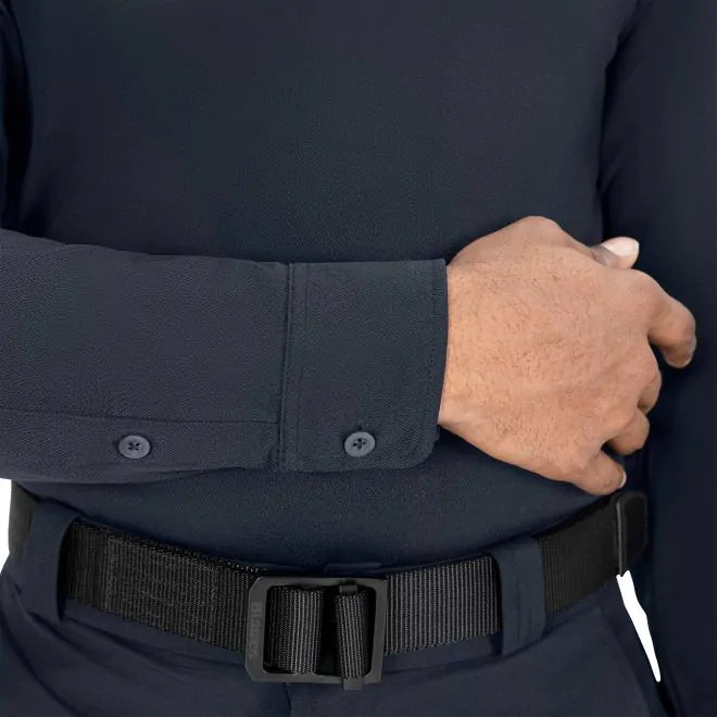 Blauer LONG SLEEVE BICOMPONENT POLO SHIRT - Dark Navy