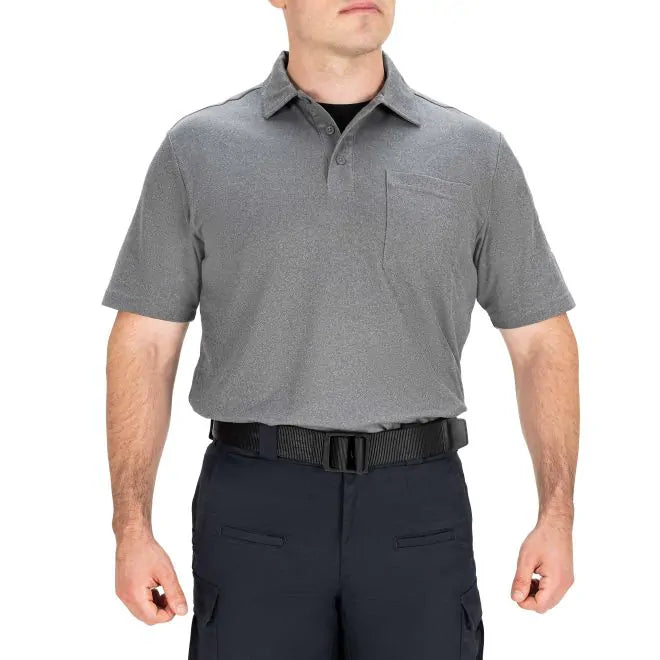 Blauer BICOMPONENT POLO SHIRT WITH POCKET - Heather Gray