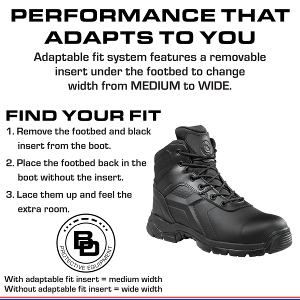 Black Diamond 6-Inch Waterproof Tactical Boot - Side Zip Composite Safety Toe