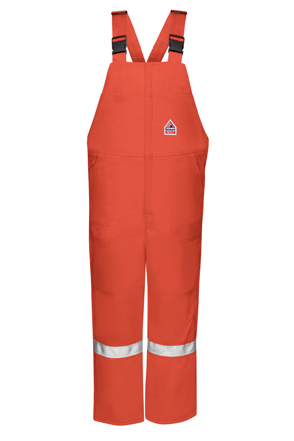 Bulwark Men's Midweight Excel FR® ComforTouch® Deluxe Insulated Bib Overall with Reflective Trim - Orange