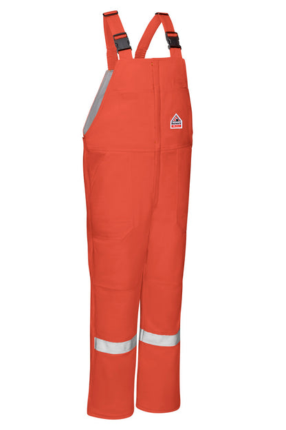 Bulwark Men's Midweight Excel FR® ComforTouch® Deluxe Insulated Bib Overall with Reflective Trim - Orange