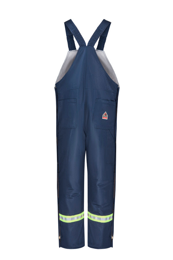 Bulwark Men's Midweight Excel FR Deluxe Insulated Bib Overall with Reflective Trim