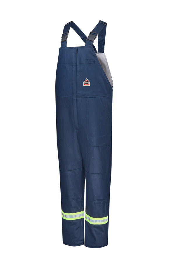 Bulwark Men's Midweight Excel FR Deluxe Insulated Bib Overall with Reflective Trim