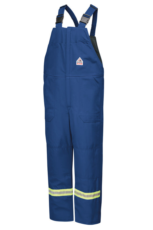Bulwark Men's Lightweight Nomex FR Water Repellent Deluxe Insulated Bib Overall - Royal Blue