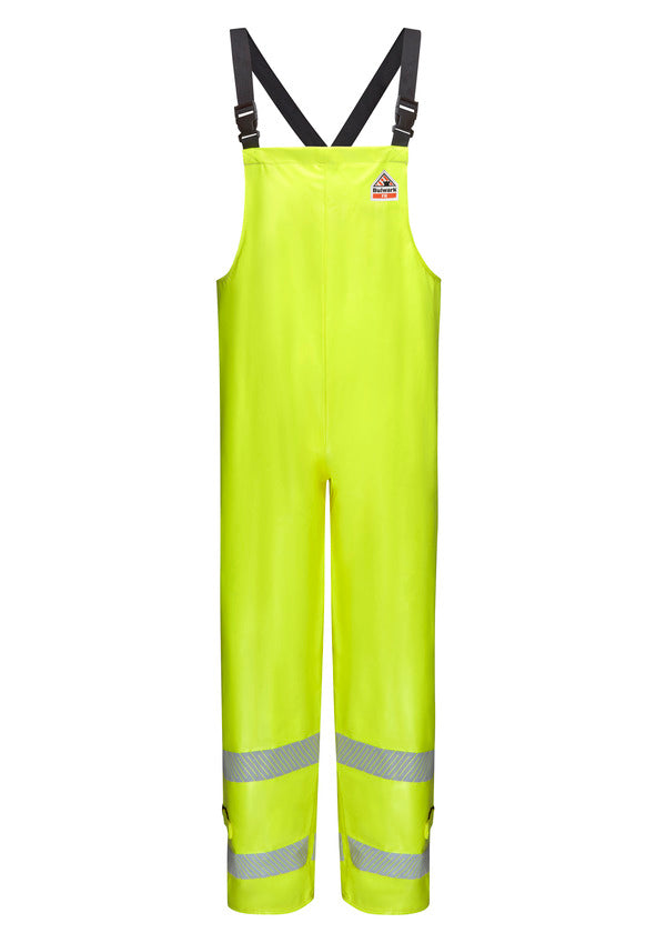 Bulwark Men's FR Hi-Visibility Waterproof Bib Overalls - Yellow/Green