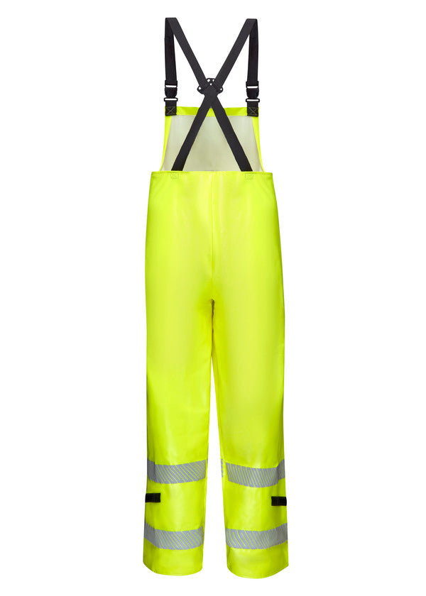 Bulwark Men's FR Hi-Visibility Waterproof Bib Overalls - Yellow/Green