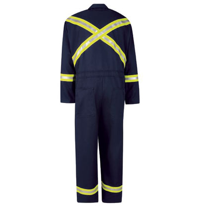 Bulwark Men's Midweight Excel FR Classic Coverall with Reflective Trim - Navy