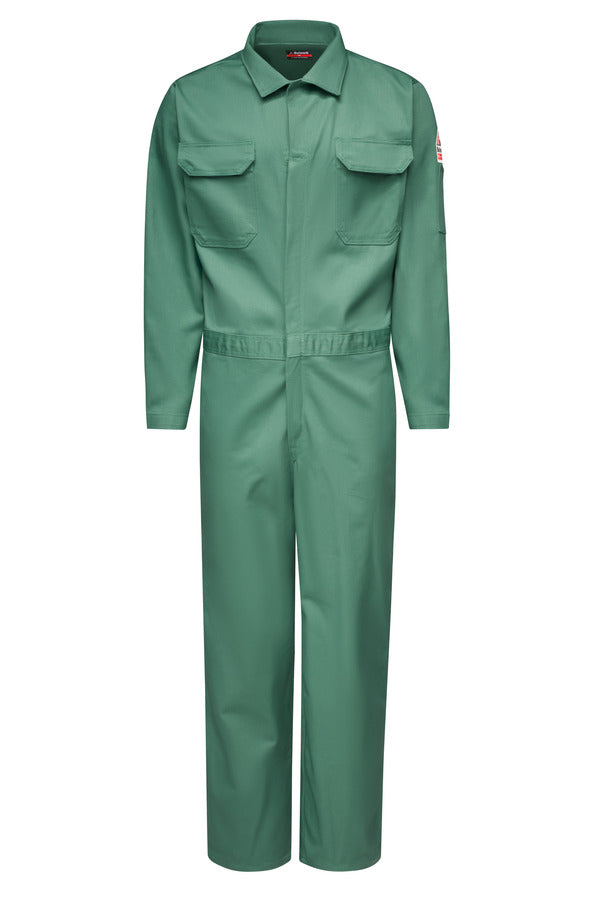 Bulwark Men's Midweight Excel FR Classic Coverall with Gripper-Front - Visual Green