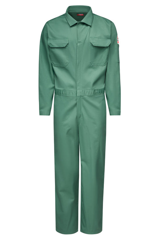 Bulwark Men's Midweight Excel FR Classic Coverall with Gripper-Front - Visual Green