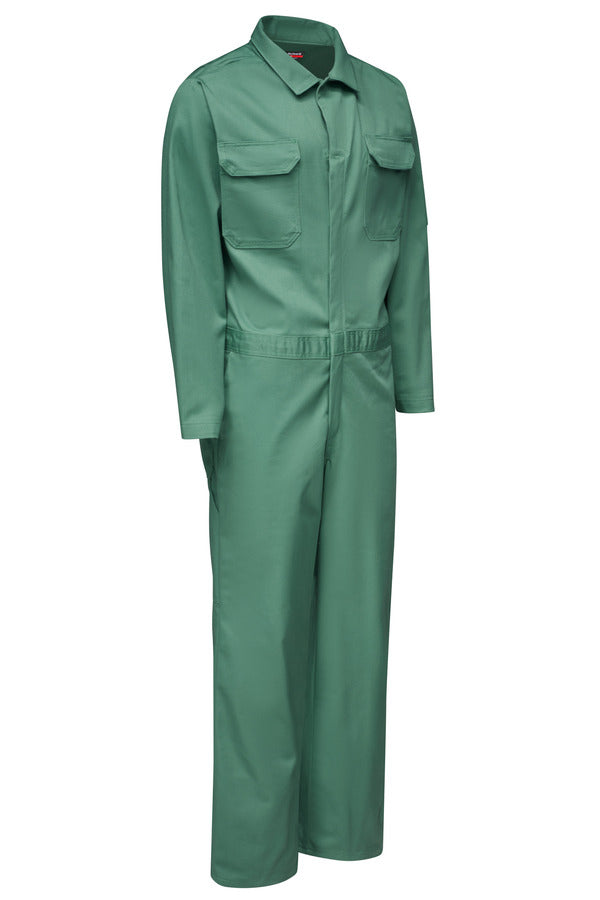 Bulwark Men's Midweight Excel FR Classic Coverall with Gripper-Front - Visual Green