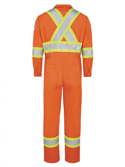 Bulwark Premium Coverall with 4" Reflective Trim - Orange