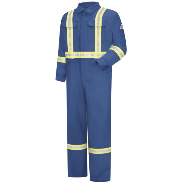 Bulwark Men's Lightweight CoolTouch® 2 FR Premium Coverall with Reflective Trim - Royal Blue
