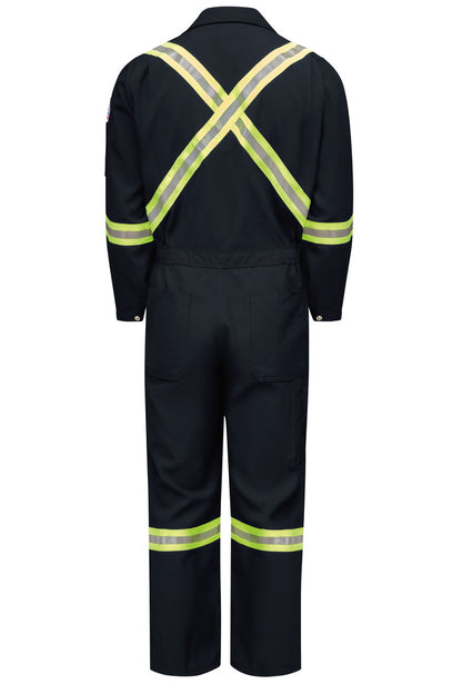 Bulwark Men's Midweight Nomex FR Premium Coverall with Reflective Trim - Navy