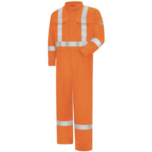 Bulwark Men's Premium Coverall with Reflective Trim - Orange