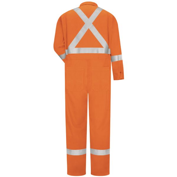 Bulwark Men's Premium Coverall with Reflective Trim - Orange