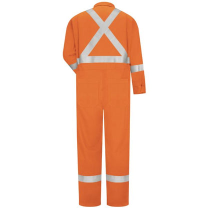 Bulwark Men's Premium Coverall with Reflective Trim - Orange