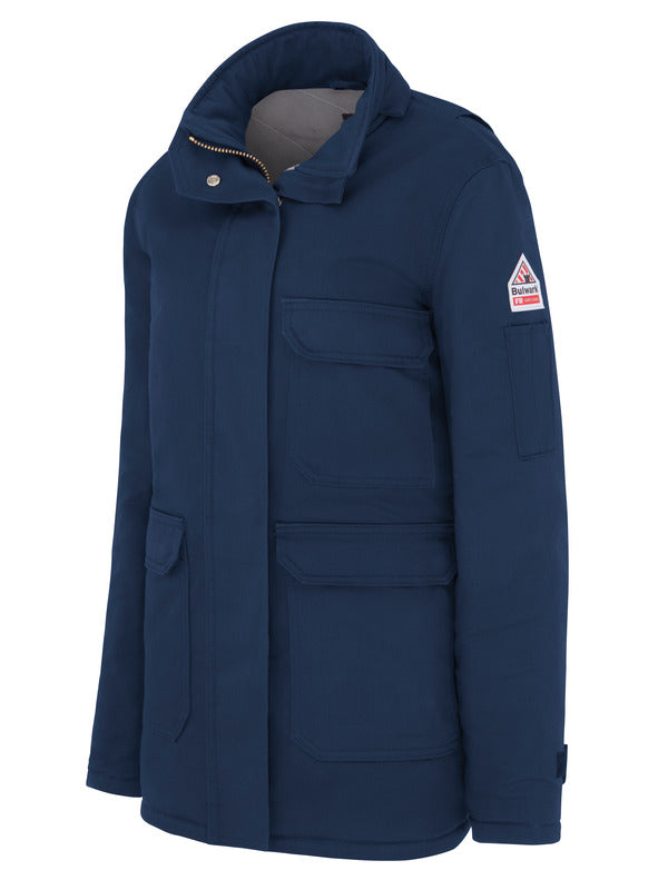 Bulwark Women's Heavyweight Excel FR® ComforTouch® Insulated Deluxe Parka - Navy