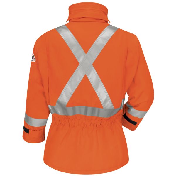 Bulwark Men's Heavyweight FR Insulated Deluxe Parka with 2" Reflective Striping - Orange