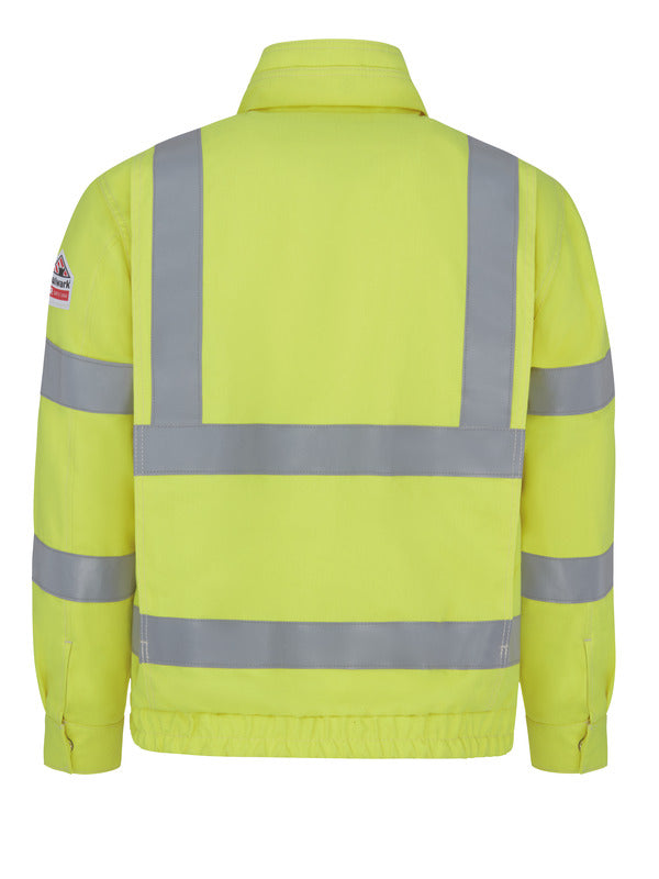 Bulwark Hi-Visibility Lined Bomber Jacket - Yellow/Green