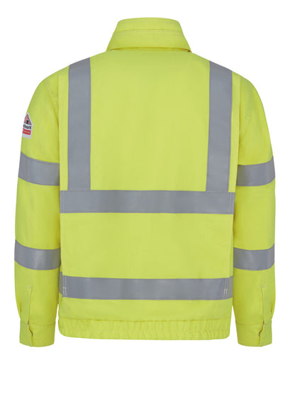 Bulwark Hi-Visibility Lined Bomber Jacket - Yellow/Green