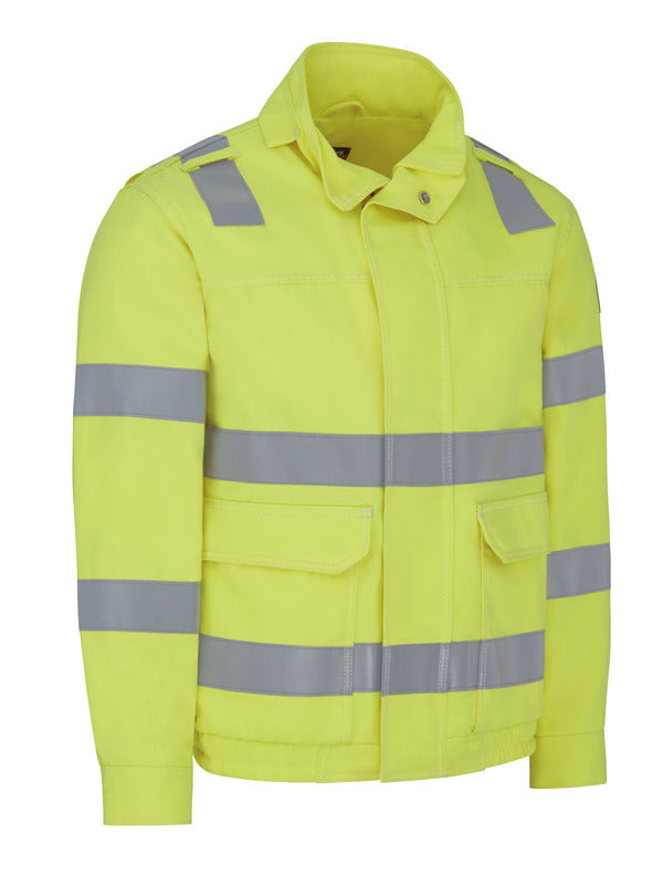 Bulwark Hi-Visibility Lined Bomber Jacket - Yellow/Green