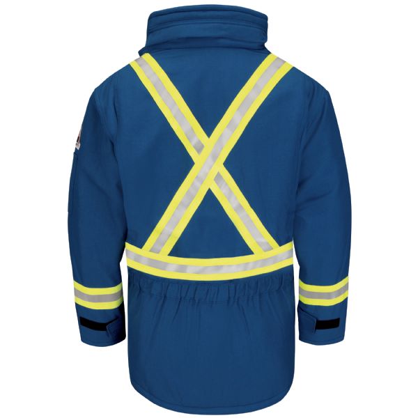 Bulwark Men's Heavyweight Nomex FR Insulated Deluxe Parka with Reflective Trim - Royal Blue