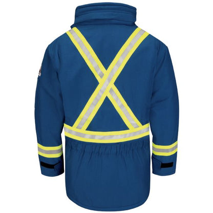 Bulwark Men's Heavyweight Nomex FR Insulated Deluxe Parka with Reflective Trim - Royal Blue