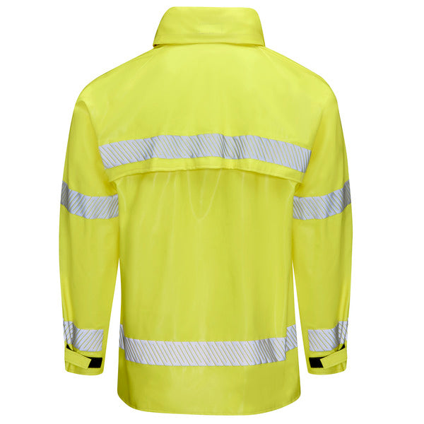 Bulwark Men's FR Hi-Visibility Rain Jacket - Yellow/Green