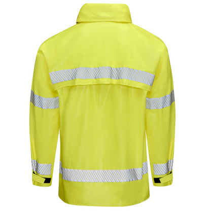 Bulwark Men's FR Hi-Visibility Rain Jacket - Yellow/Green