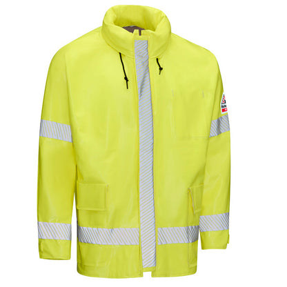 Bulwark Men's FR Hi-Visibility Rain Jacket - Yellow/Green
