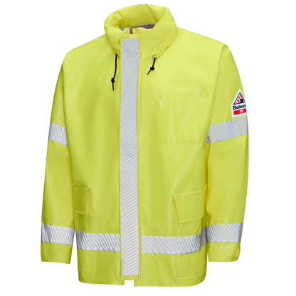 Bulwark Men's FR Hi-Visibility Rain Jacket - Yellow/Green