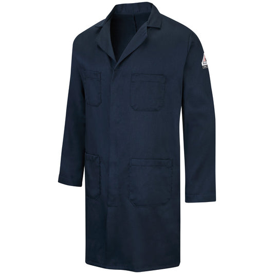 Bulwark FR Concealed Snap-Front Lab Coat - Navy