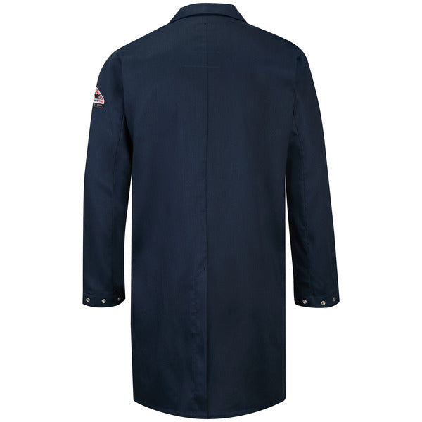 Bulwark FR Concealed Snap-Front Lab Coat - Navy