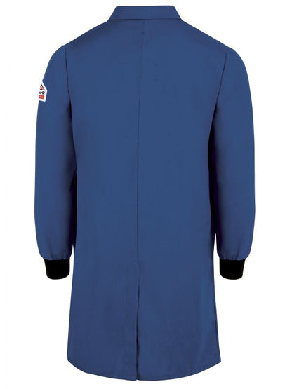 Bulwark Men's FR Lab Coat with Knit Cuffs - Royal Blue