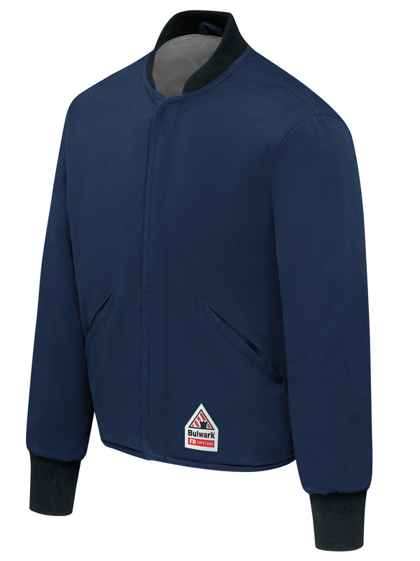 Bulwark Men's Lightweight FR Sleeved Jacket Liner - Navy