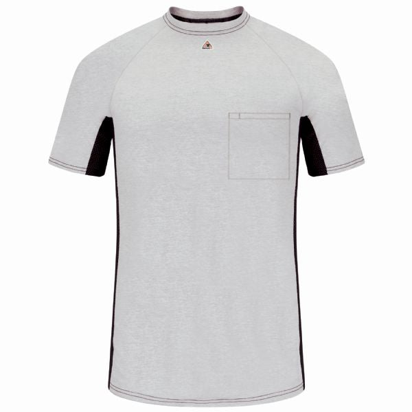 Bulwark Men's FR Short Sleeve Base Layer with Concealed Chest Pocket