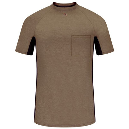 Bulwark Men's FR Short Sleeve Base Layer with Concealed Chest Pocket